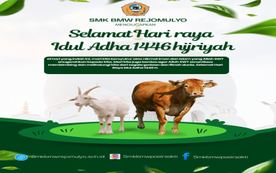 SMK BMW Rejomulyo Mengucapkan Selamat Hari Raya Idul Adha 1446 Hijriyah tahun 2025